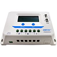 Los mejores  - EPEVER PWM VS2024AU 20A Controlador de carga 12-24V funcionamiento automático con conector USB Dispaly LCD